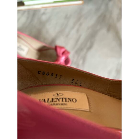 Valentino Garavani Bubblegum Pink Bow Platform Peep Toe Heels - Picture 12 of 16